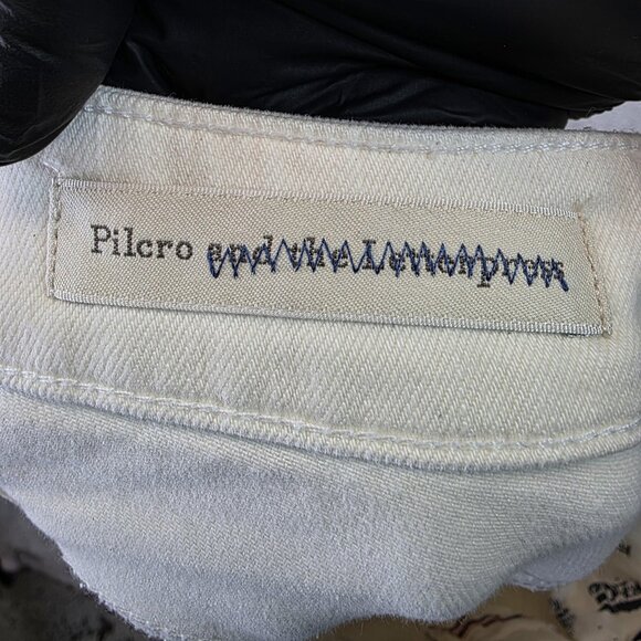 Pilcro Anthropologie Jeans Womens 30 Embroidered Floral Scallop Hem Cropped - Picture 10 of 13